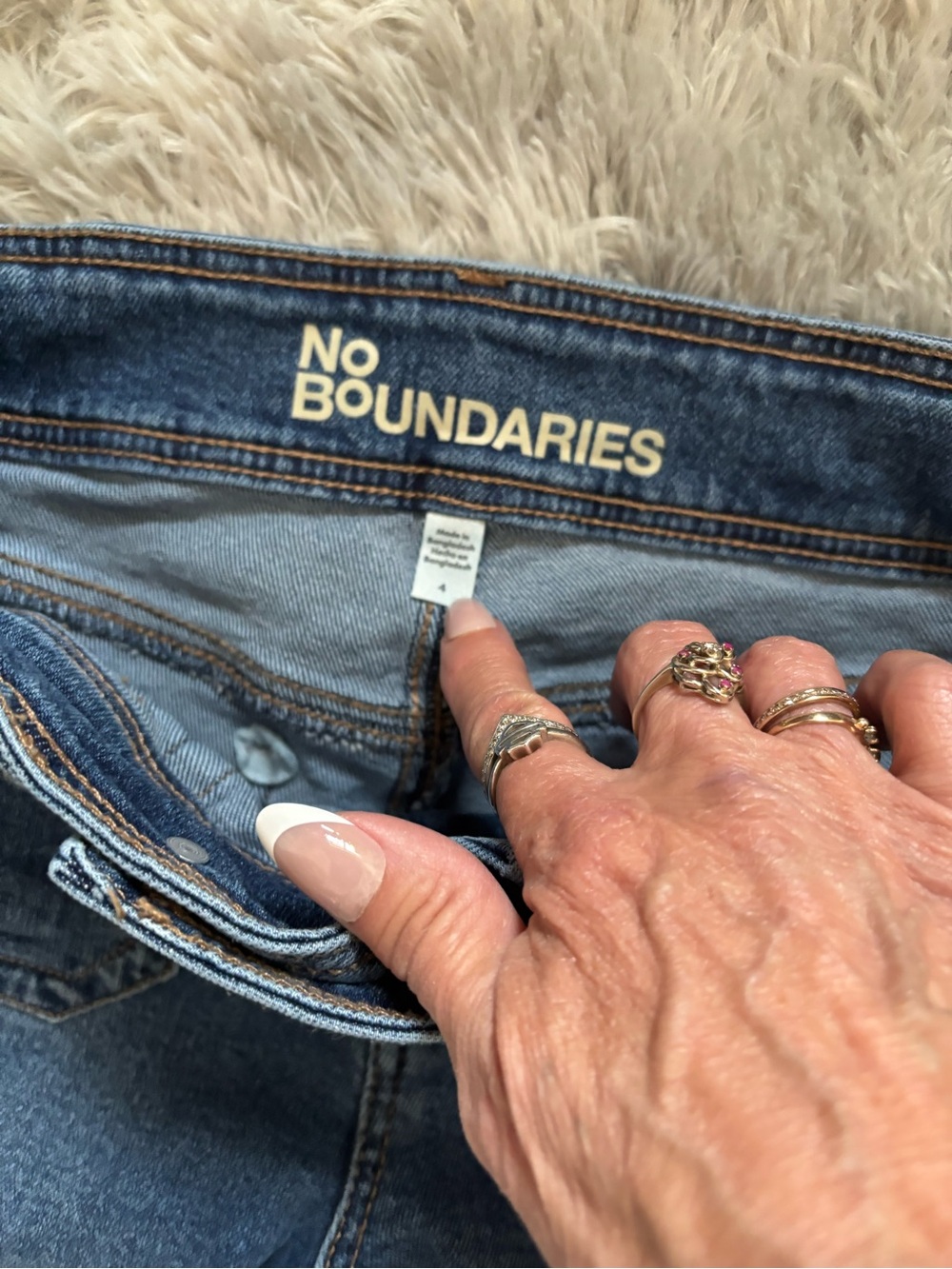No Boundaries Dark Blue Flare Jeans - Picture 3 of 3